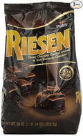 RIESEN Chewy Dark Chocolate Caramel Candy 30 Ounce Bags (Pack of 3) Individually Wrapped Candy Bulk Candy Chocolate Candy Bag of Candy Sweets for Home Road Trips or Parties Great Gift Idea