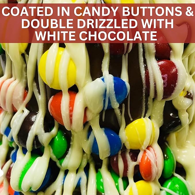 TV's Deli &amp Diner Gourmet Jumbo Caramel Apple | Caramel Candy Buttons &amp White Chocolate | Handmade &amp Freshly Prepared (Candy Buttons &amp White Chocolate)