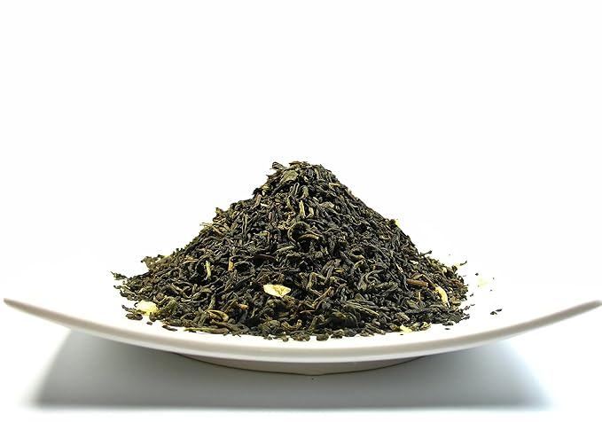 Greenhilltea Decaf Jasmine Green Tea Green Tea CO2 naturally processed Caffeine-Free Tea - 8 Oz Bag