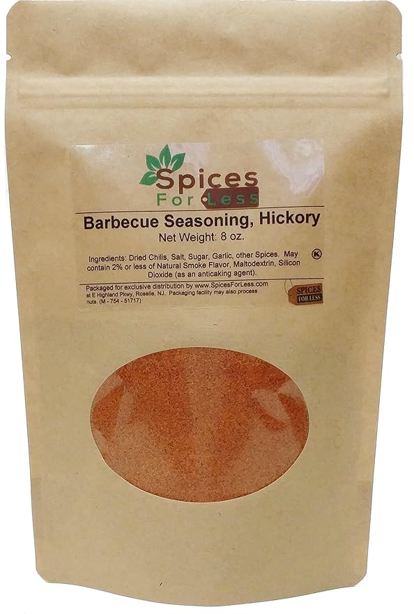 SpicesForLess - BBQ Seasoning Variety Set (4 - 8 oz Pouches) - Kosher - Southern Hickory Chipotle Dry Rubs &amp Applewood Sea Salt (SATISFACTION GUARANTEED)