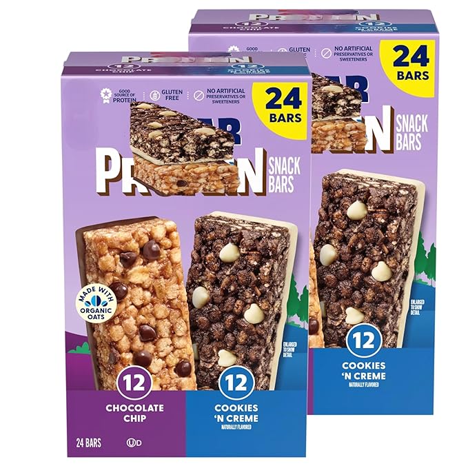 Protein Snack Bars Gluten Free Variety Pack 24 Count (24 Count (2 Pack) Variety Pack)