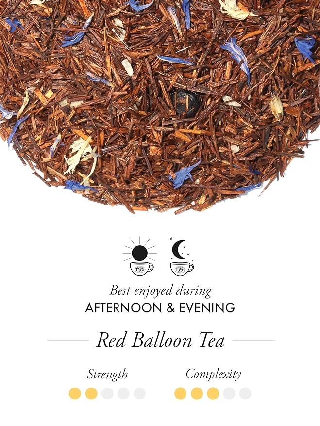 TWG Tea | Red Balloon Tea | Rooibos Tea | Coconut &amp Blueberries | Haute Couture Tin 100g | Gift Set