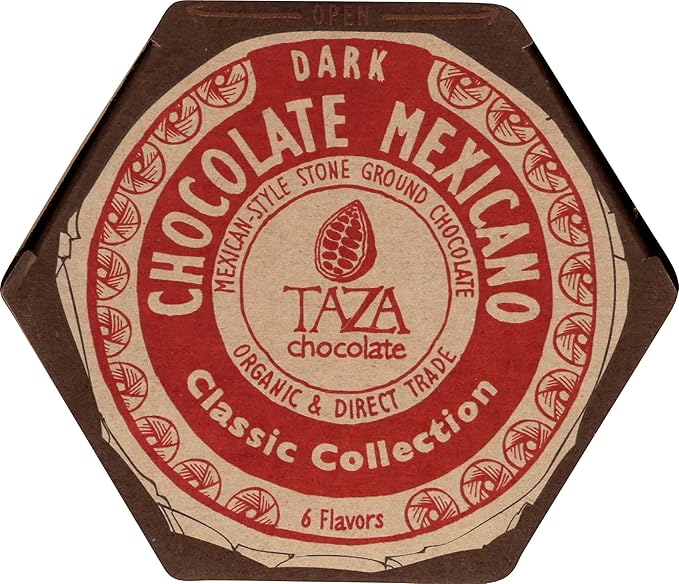 Taza Chocolate Organic Mexicano Disc Stone Ground Classic Collection Variety Pack 2.7 Ounce (6 Count)