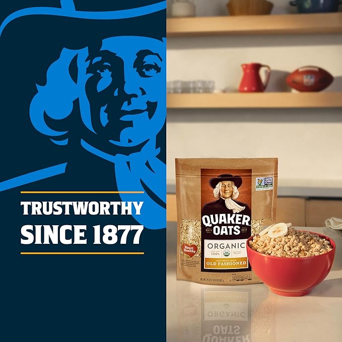 Quaker Steel Cut Oats USDA Organic Non GMO Project Verified 20oz Resealable Bags (Pack of 4)