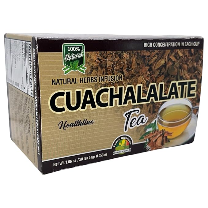 CUACHALALATE TEA 20 tea bags NATURAL HERBS INFUSION 100% NATURAL HIGH CONCETRATION ON EACH CUP CUACHALALATE TE