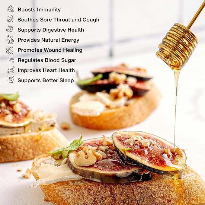 Village Batch Raw Organic Fir Tree Honey 8.5oz Jar (Pack of 1) Unfiltered and Unpasteurized Greek-Honey from Mainalo Mountain Smooth Texture with Vanilla and Conifer Notes