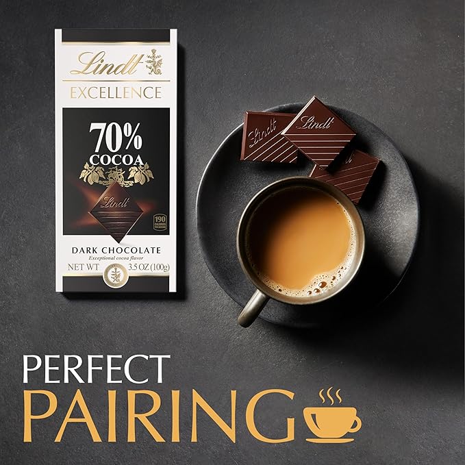 Lindt EXCELLENCE 70% Cocoa Dark Chocolate Candy Bar Dark Chocolate 3.5 oz. Bar