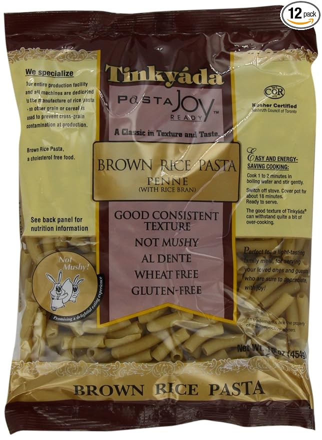 Tinkyada Brown Rice Pasta Penne 16 Ounce (Pack of 12)