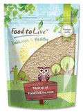 Food to Live - Hulled Sesame Seeds 4 Pounds Whole Raw White Sesame Seeds Kosher and Vegan Unroasted Bulk Sesame. High in Magnesium Iron and Calcium.