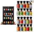 BBQ Grill Spice Set 20 Pack Glass Bottles Gourmet Seasoning Variety Rubs for Steak Chicken and Grilling BBQ Gift for Men Dad Husband Grill Master Kit for Father’s Day Birthday Cooking and Outdoor