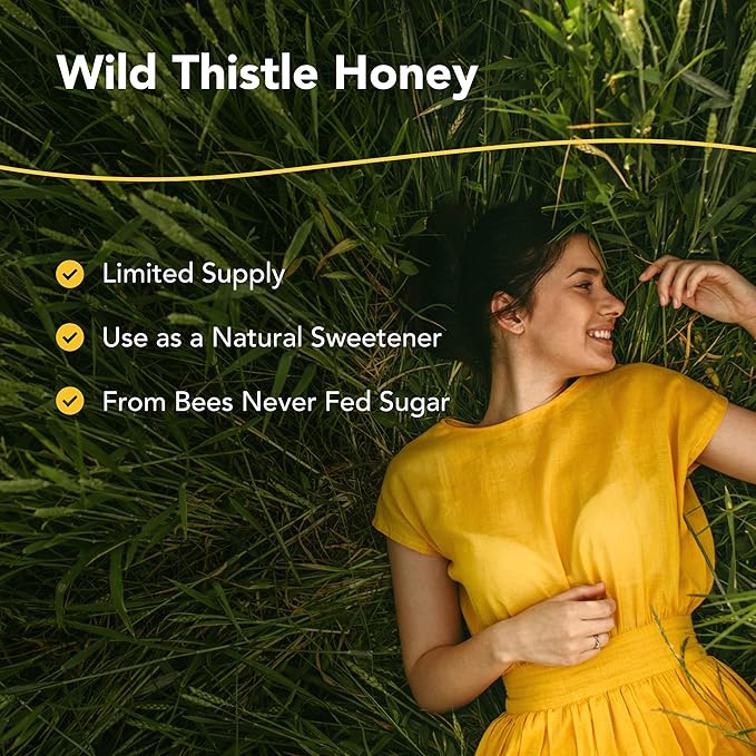 North American Herb and Spice Wild Thistle Honey 9-Ounce