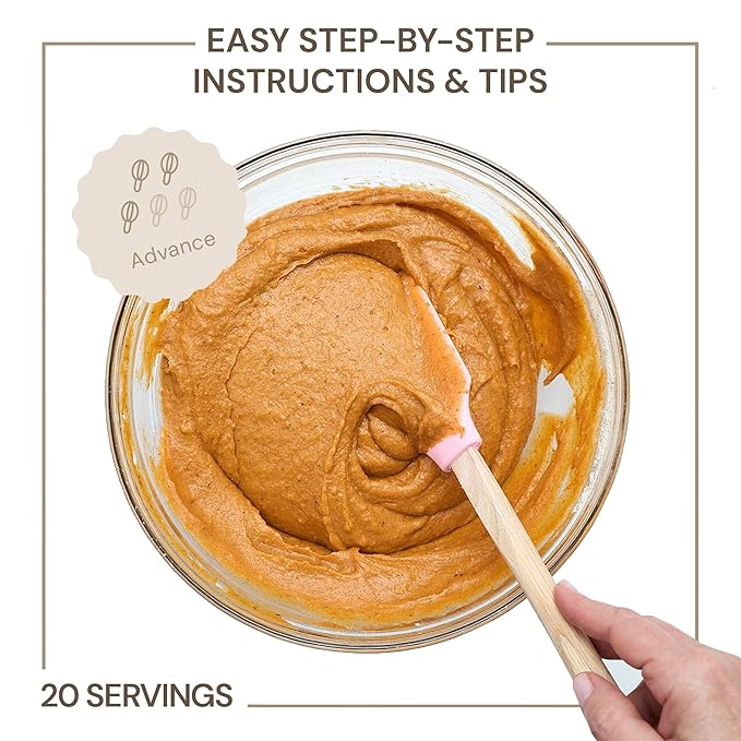 CrumbleCrate Pumpkin Cake with Maple &amp Cinnamon Frosting DIY Baking Kit for Adults | Gourmet Cake Making Set | Pre-Measured Ingredients &amp Baking Tools Included