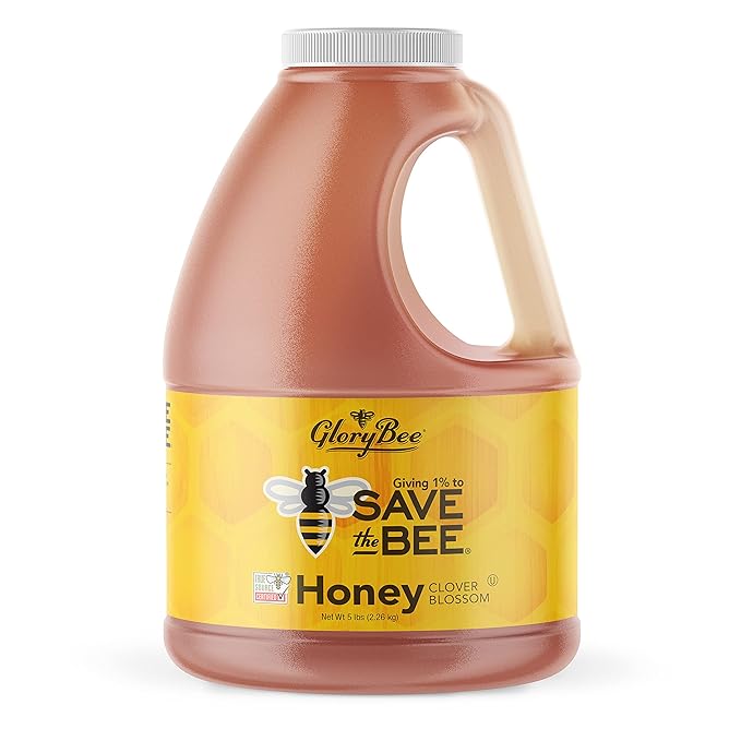 GloryBee Pure Clover Blend Honey 100% US Grade A Honey 5lb