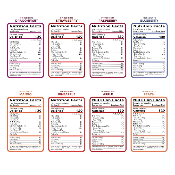 Nature’s Turn Freeze-Dried Fruit Crisps –Healthy Gluten-FreeCrispy &amp DeliciousPlant-Based Snack Ideal for Cereal Smoothies School Lunches &amp On-the-Go Superfruit Variety Bags of 8(1.2 o
