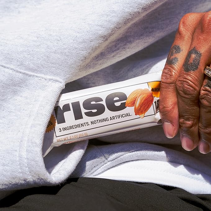 Rise Breakfast Whey Protein Bars Almond Honey 18g Protein 2.01 oz (12 Pack)