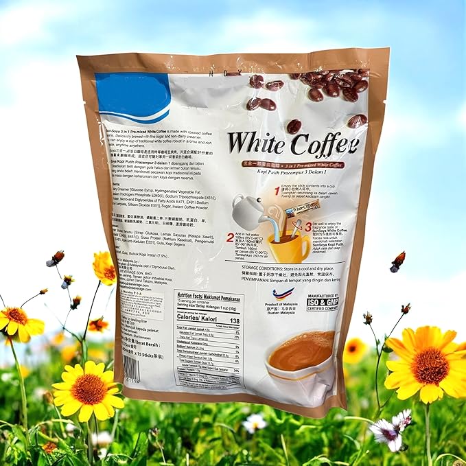 Instant Coffee Powder Quick Dissolving (1 PACK 3 IN 1 WHITE COFFEE)