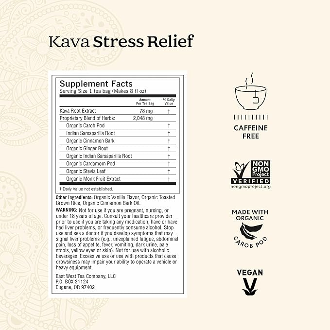 Yogi Tea Stress Relief &amp Herbal Tea Variety Pack - 16 Bags per Pack (12 Packs) - Organic Herbal Sampler - Includes Bedtime Kava Stress Relief Soothing Caramel Bedtime &amp More