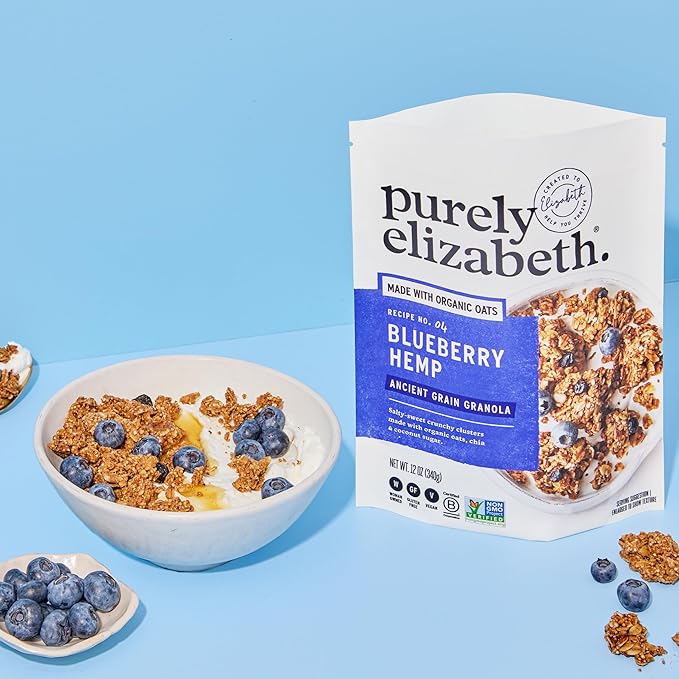 Purely Elizabeth Aancient Grain Granola Best Sellers Variety Pack Made with Organic Oats and Ancient Grains Gluten-Free Non-GMO (3 Ct)