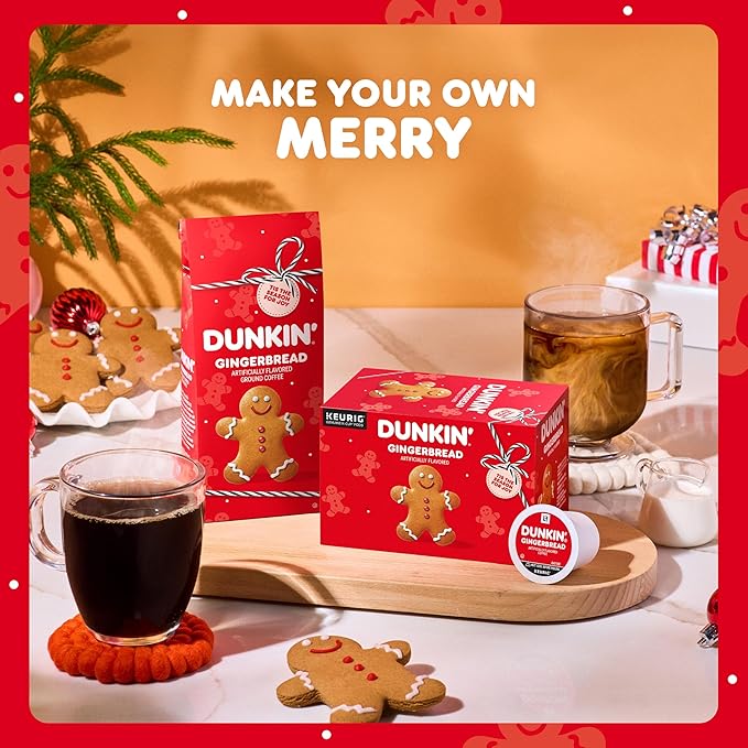 Dunkin’ Gingerbread Artificially Flavored Coffee K-Cup Pods 60 Ct.