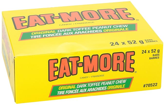 LOWNEY EAT-MORE Dark Toffee Chocolate Peanut Butter Candy 24 Count