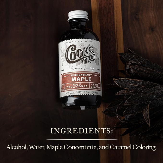 Cook's Pure Maple Extract All Natural Premium Maple Sap from Vermont's Finest Maple Trees 8 oz