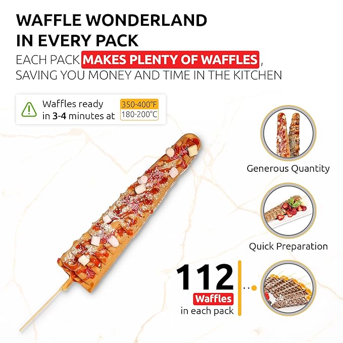 OldSoul Professional Popstick Waffle Mix | Crispy | Stick Waffles Dough Mix | Original Flavor | 5 lbs | 112 Waffles (5 Lbs Traditional)