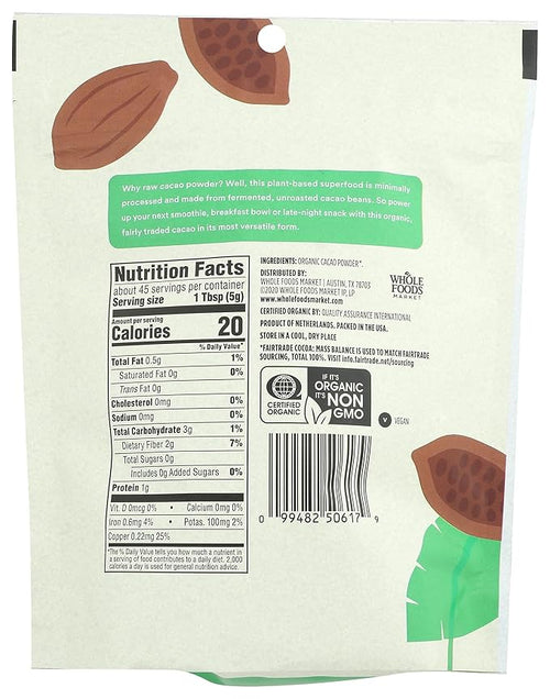 365 by Whole Foods Market Cacao Powder Organic 8 Ounce