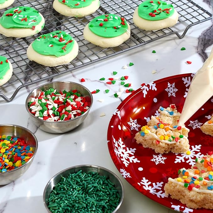 Christmas Sprinkles - 1.2 Pounds - Bulk Red and Green Tree Confetti - Holiday Sprinkles for Cookie Decorating - Christmas Jimmies for Gingerbread Cookies Baking Cupcakes