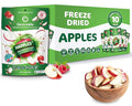 Happles Freeze Dried Apples – 100% Natural No Added Sugar Healthy Low Calorie Apple Crisps Snack for Adults &amp Kids Gluten Free No Artificial Flavours (10 Pack)