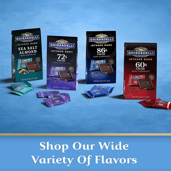 Ghirardelli Sea Salt with 60% Cacao Dark Chocolate Medium Bag (Pack of 12)