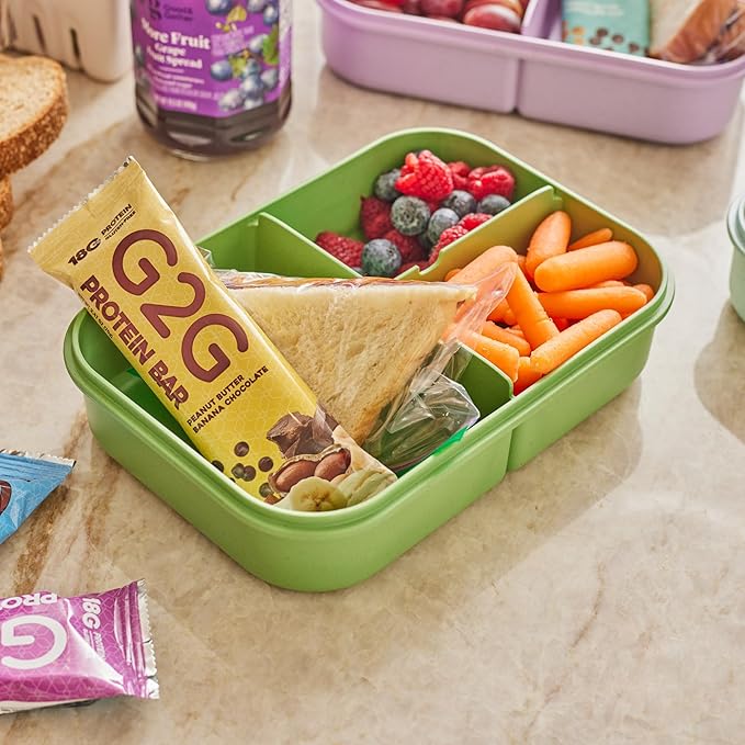 G2G Protein Bar Peanut Butter Banana Chocolate Healthy Snack Delicious Meal Replacement Gluten-Free Clean Ingredients Refrigerated for Freshness 24 Count (3 Packs of 8)