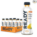 Ready® Sports Drink Light – The Ultimate Low-Calorie Hydration Drink with 4 Different Electrolytes – No Added Sugars – Naturally Sweetened &amp Flavored – Mango Lemonade16.9 oz (12-Pack)