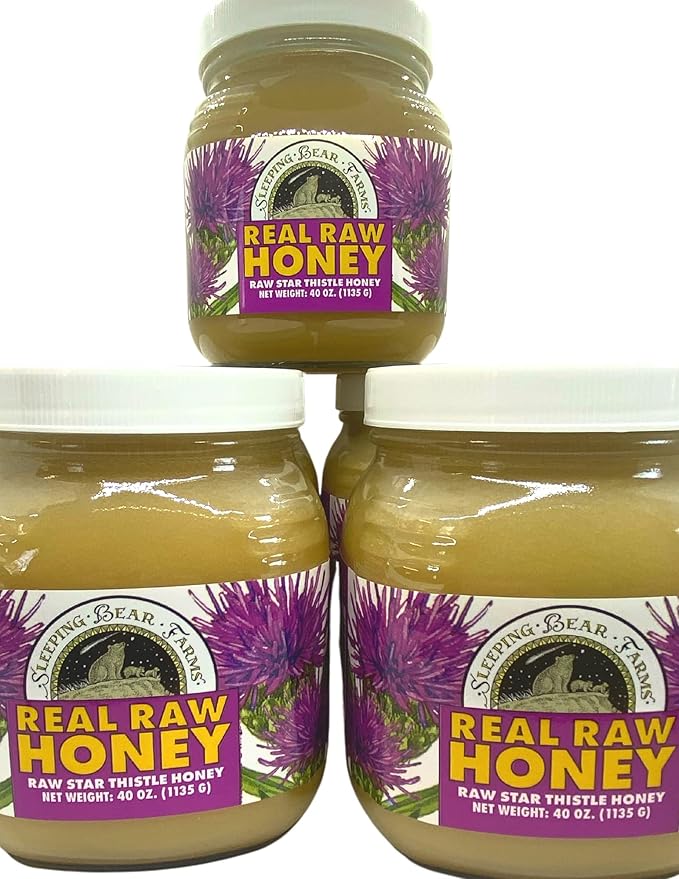 Raw Honey 2 1/2 lbs. Case of 12. 100% Bulk Honey Pure Raw Honey. Unfiltered Unpasturized Unheated Creamy honey