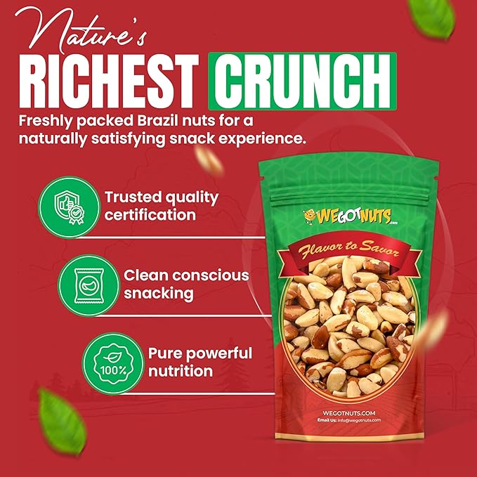 We Got Nuts Whole Brazil Nuts - 3 Pounds Shelled Raw Natural No Preservatives Added Non-GMO NO PPO 100% Natural