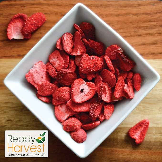 Ready Harvest Freeze Dried Strawberries | Healthy Emergency Snacks | Hurricane preparedness items as survival food | Pantry Staples | #10 Can | 30 Year Shelf Life | 6 Cans