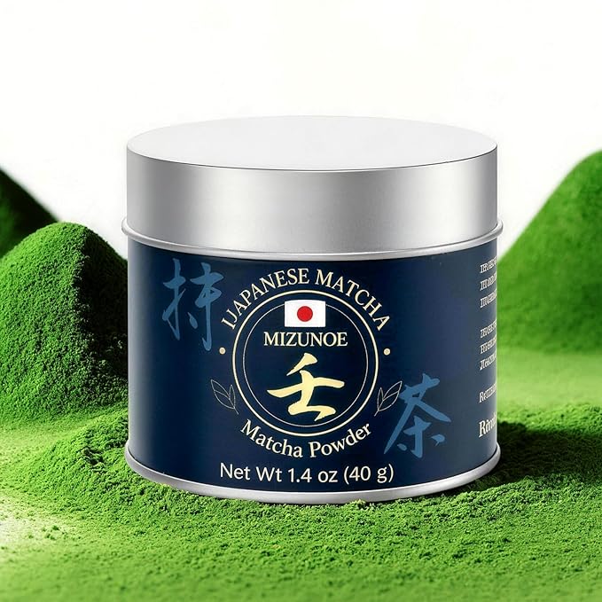 MIZUNOE Matcha Ceremonial Grade Matcha Powder – Authentic Japanese First Harvest Premium Matcha Powder Tea 100% Pure Unsweetened Green Tea for Ceremonial Barista Teahouse Latte Baking &amp Desser