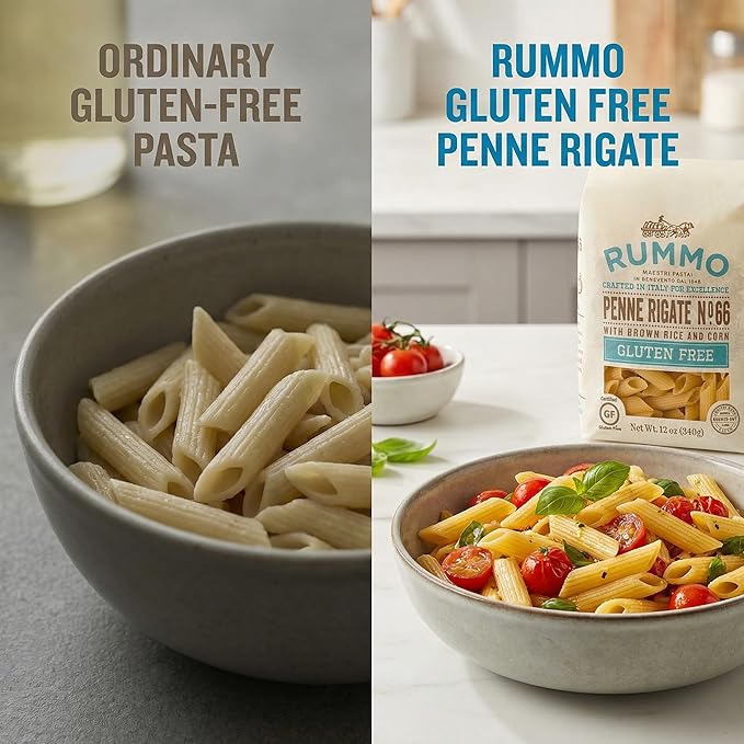 Penne Rigate – 12 OZ (Pack of 12) – Corn &amp Rice Pasta for Family Dinners &amp Baked Pasta Dishes – Traditional Italian Style – Classic Cut – Dry Pantry Pack