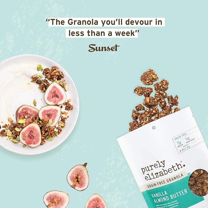 Purely Elizabeth Vanilla Almond Butter Keto Granola with MCT Oil Grain-Free (6 Ct 48oz Bulk)