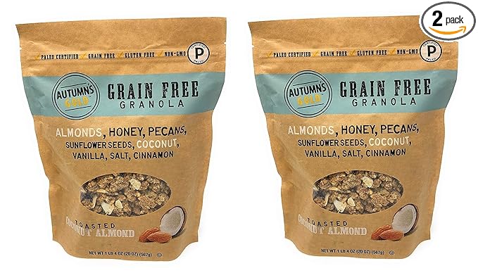(Pack of 2) Autumn's Gold Grain Free Toasted Coconut Almond Granola 1 lb 4 oz