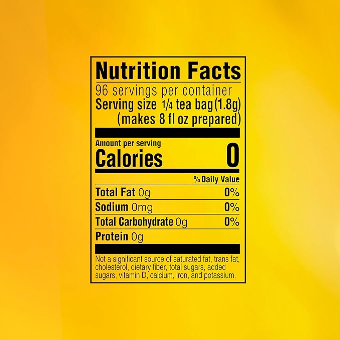 Lipton Unsweetened Iced Tea Bags Family Size Zero Calories 144 Total Tea Bags (24ct - Pack of 6)