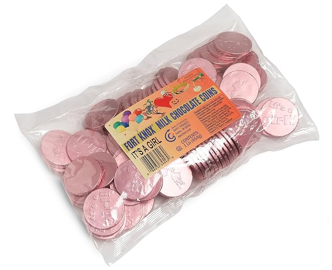 Fort Knox Chocolate Coins It's A Girl 16-Ounce Bag