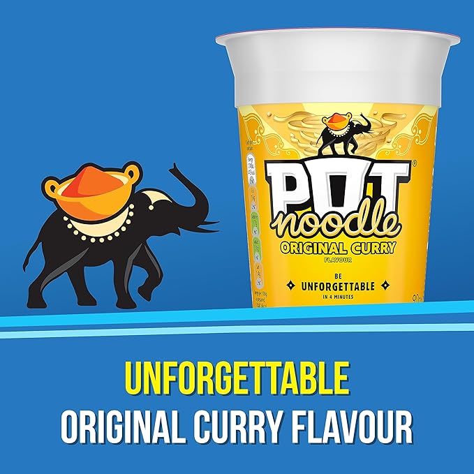 Pot Noodle Original Curry 90 G (Pack Of 12)