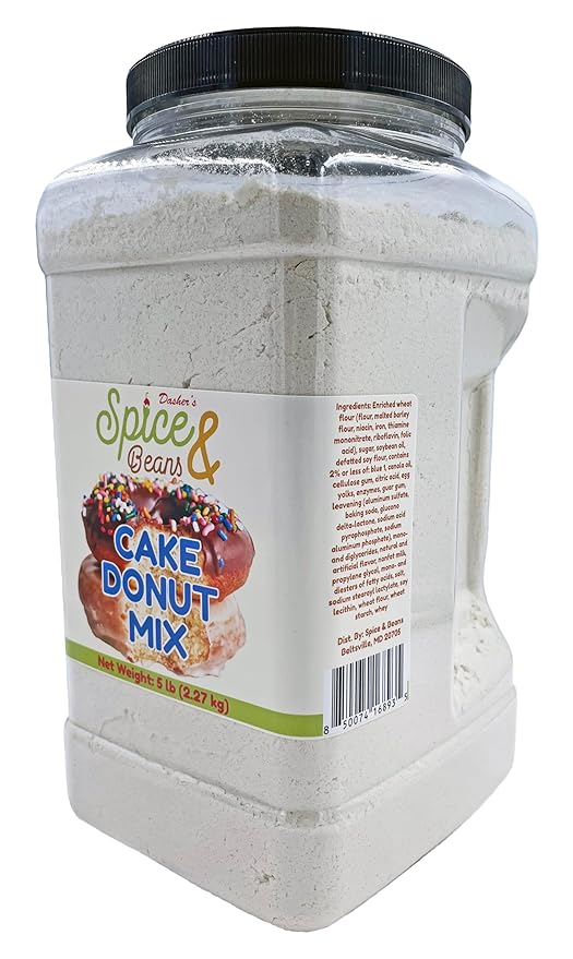Cake Donut Mix | Make Rich Moist Classic Cake Donuts | by Dasher's Spice &amp Beans | 5 lb