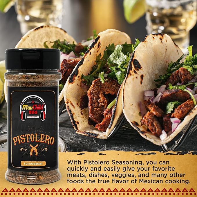 Manchild BBQ Rub Spices and Seasonings Gift Set | All Natural Texas Spice Dry Rubs for Cooking &amp Smoking Meat | Pork Beef Chicken Ribs Fajitas Cajun Steak &amp Seafood | Grilling Gifts for