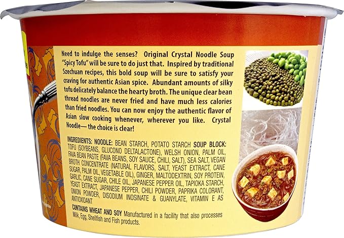 Crystal Noodles Soup Spicy Tofu 2.19 oz (Pack of 6)