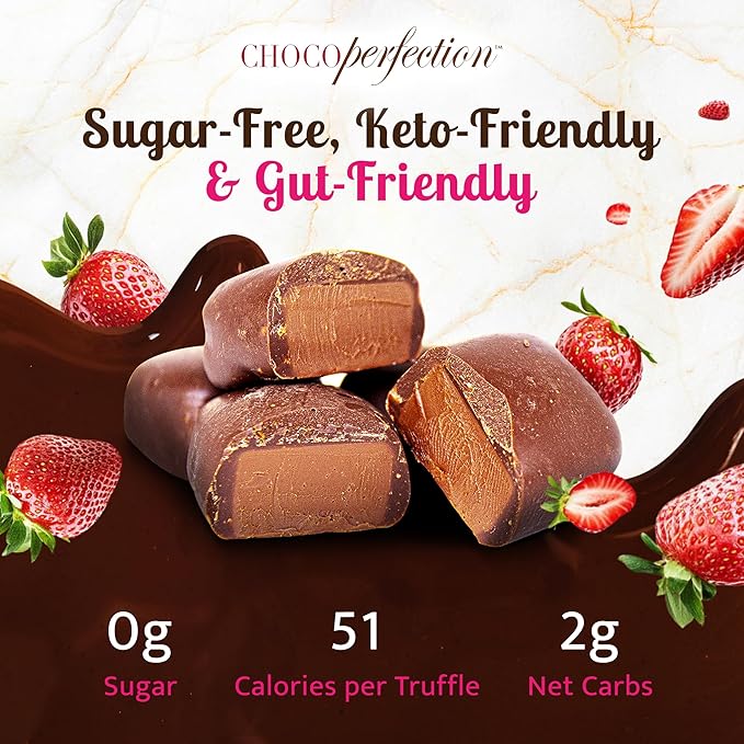ChocoPerfection Sugar Free Strawberry Milk Truffles
