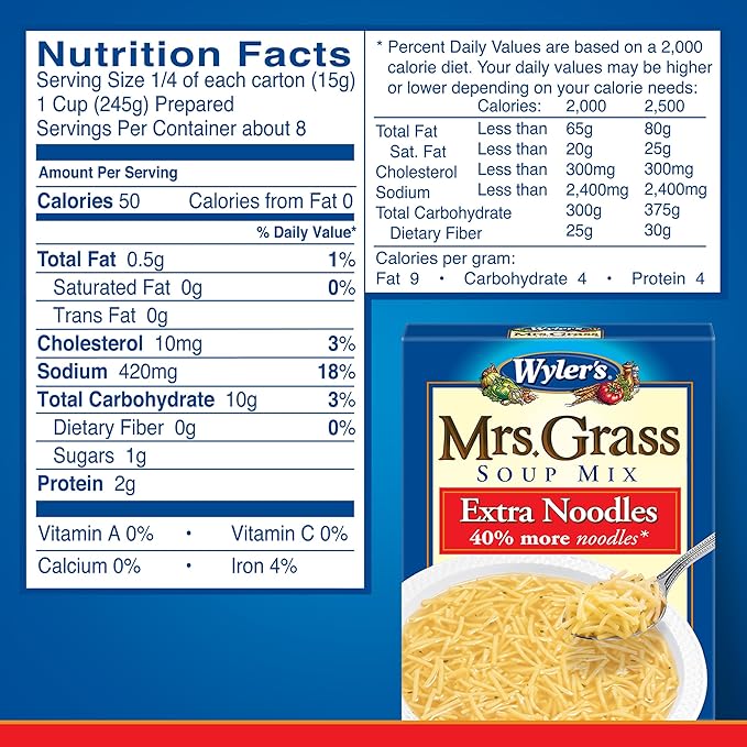 Wyler's Mrs. Grass Extra Noodles Soup Mix (5.2 oz Boxes (Pack of 12))