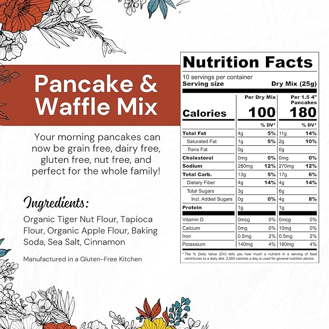 Breakfast Duo - Vegan Pancake &amp Waffle Mix 8.9 Oz Pack and Vegan Banana Bread Mix 10 Oz Pack For Paleo &amp AIP Diets Breakfast Food