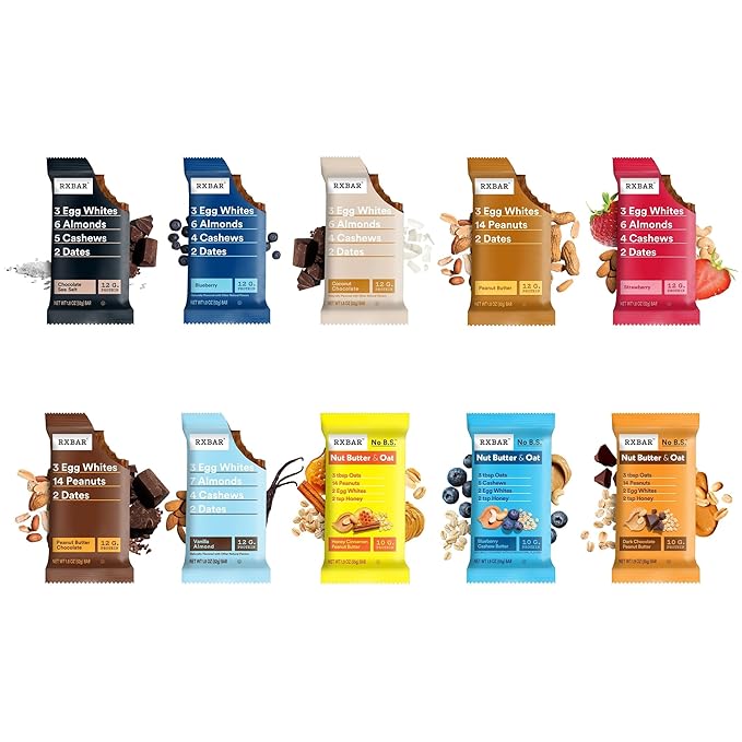 RXBAR Protein Bars Snack Bars Variety Pack (10 Count)