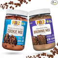 PB2 Pantry Bundle of Double Chocolate Chip Cookie &amp Chocolate Chip Brownie Mix | Certified Vegan Gluten-Free Non-GMO 4g Plant Protein per Serving 16oz Jars [Pack Of 2]